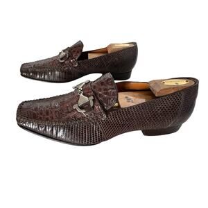 Romano Genuine Crocodile Loafers Dress Shoes Men’s Size 10